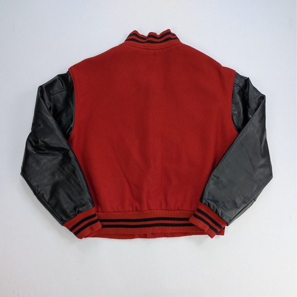 Vintage Varsity Jacket Wool & Leather Sleeves Made in USA - Picture 13 of 13